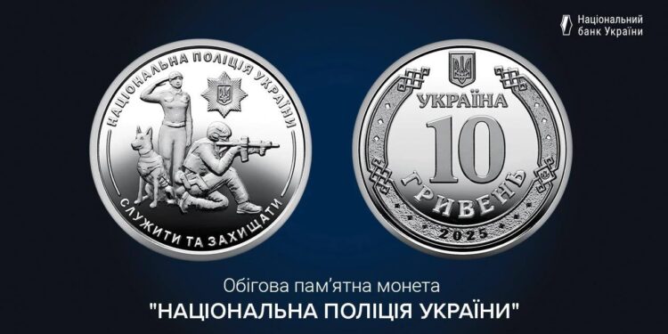 НБУ ввів в обіг нову обігову пам’ятну монету “Національна поліція України”