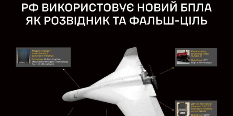 ГУР опублікував складові нового російського БпЛА, який використовується як фальш-ціль та розвідник