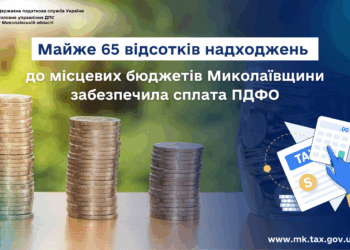 Майже 65% надходжень до місцевих бюджетів Миколаївщини забезпечила сплата ПДФО