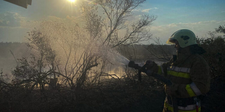 З 44 пожеж за добу на Миколаївщині дві спалахнули через російські обстріли (ФОТО)