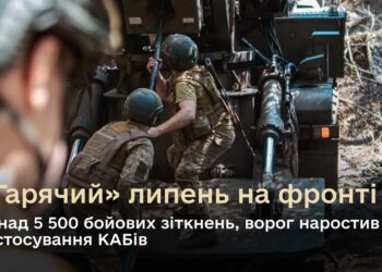 «Гарячий» липень на фронті: понад 5 500 бойових зіткнень, ворог наростив застосування КАБів