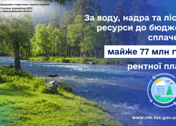 За воду, надра та лісові ресурси платники податків Миколаївщини сплатили до бюджетів майже 77 млн.грн. рентної плати
