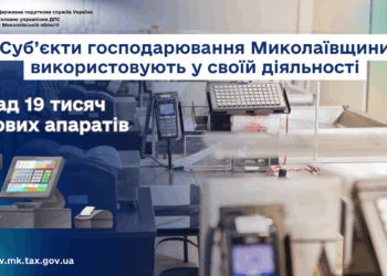 Суб’єкти господарювання Миколаївщини використовують у своїй діяльності понад 19 тисяч касових апаратів