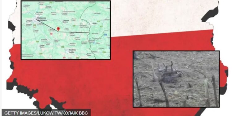 У Польщі вночі вибухнув дрон, там цілий день висували версії і таки дійшли згоди – він російський (ВІДЕО)