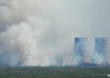 ЗАЕС в диму – пожежа в районі вантажного порту (ФОТО)