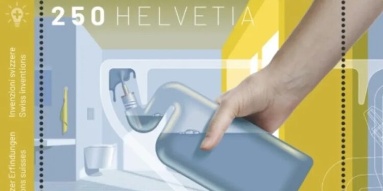 Швейцарська пошта присвятила марку «туалетному каченяті» – якщо її потерти, вона пахне