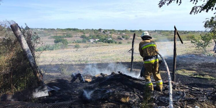На Миколаївщині в кількох місцях одразу горів сухостій