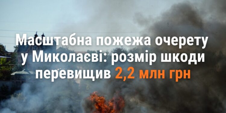 Вчорашня масштабна пожежа очерету у Миколаєві нанесла шкоди на понад 2,2 млн грн