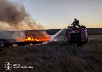 З 23 пожеж на Миколаївщині за минулу добу одна спалахнула через ворожі обстріли (ФОТО)