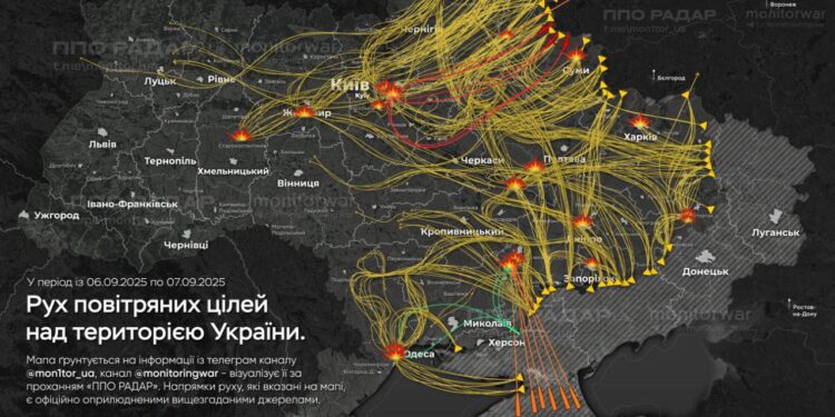 Україна під масованою атакою ракет і близько 1000 дронів