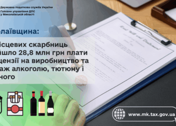 До місцевих бюджетів Миколаївщини надійшло 28,8 млн грн плати за ліцензії на виробництво та продаж алкоголю, тютюну і пального