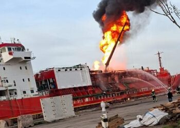 Румунське село евакуювали після влучання російського дрона в танкер з газом біля Ізмаїла (ФОТО, ВІДЕО)