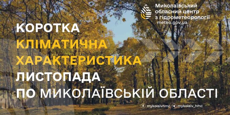 Листопад на Миколаївщині був аномально теплим та вологим – гідрометцентр