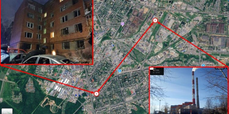 У Чебоксарах уламки українського дрона впали на житловий будинок – він летів на військовий завод (ВІДЕО)