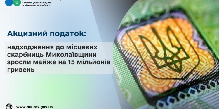 Акцизний податок: надходження до місцевих скарбниць Миколаївщини зросли майже на 15 млн грн