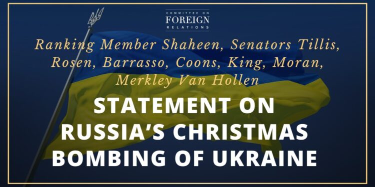“Путін – безжальний вбивця” – заява двопартійної групи сенаторів США щодо обстрілів України на Різдво