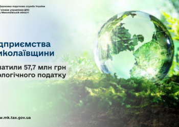 Підприємства Миколаївщини сплатили 57,7 млн грн екологічного податку