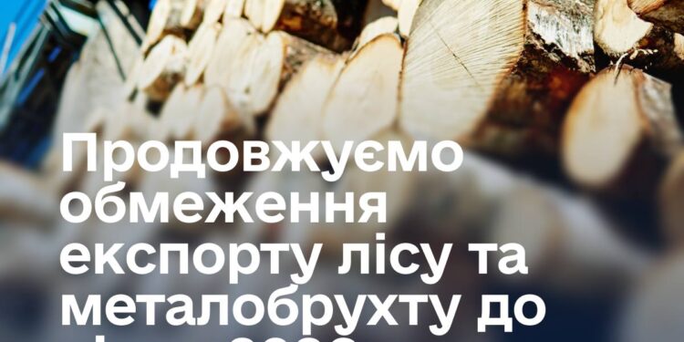 Україна ще на рік продовжила обмеження експорту лісу та металобрухту