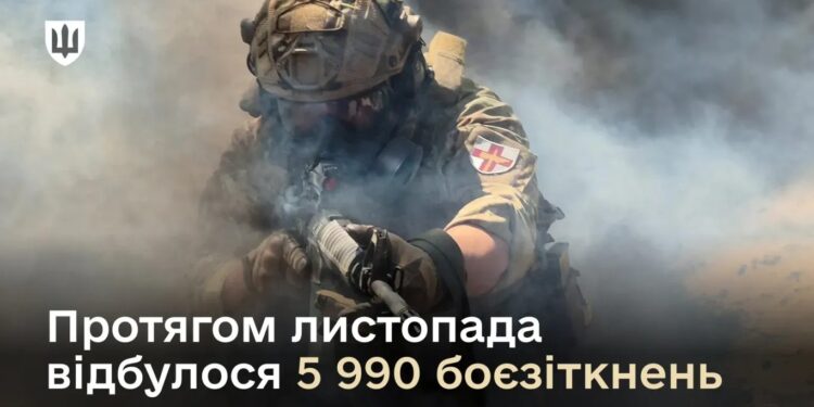 У листопаді-2025 на фронті відбулася рекордна кількість боїв