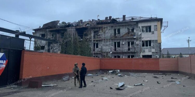 Дрони атакували розташування ФСБ в Ачкой-Мартан у Чечні (ВІДЕО)