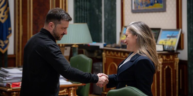 Зеленський призначив Христю Фріланд радницею з питань економічного розвитку