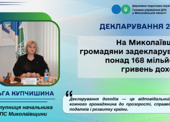 Декларування 2025: На Миколаївщині громадяни задекларували понад 168 млн  грн доходів