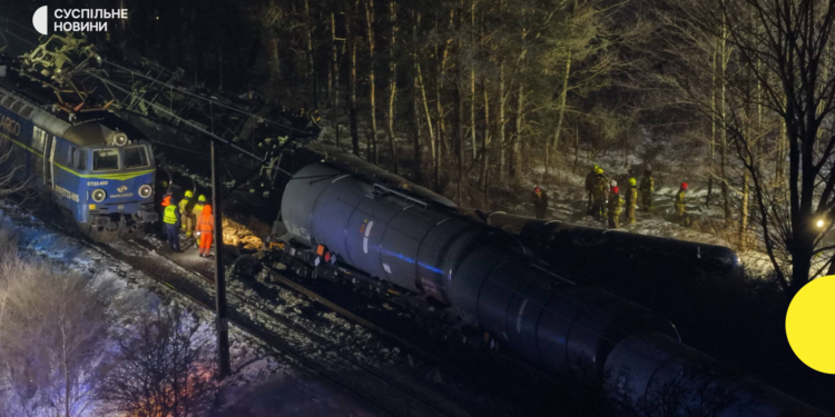 У Польщі з рейок зійшов вантажний потяг із дизпаливом