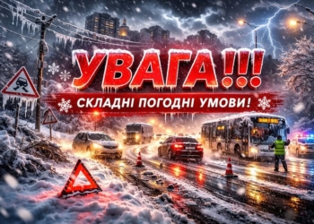 Через крижаний дощ у Миколаєві обмерзає дорожнє покриття та контактна мережа