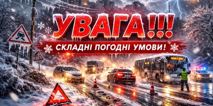 Через крижаний дощ у Миколаєві обмерзає дорожнє покриття та контактна мережа