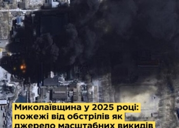 Шкода довкіллю внаслідок пожеж від російських обстрілів Миколаївщини у 2025 році склала майже 300 млн.грн.