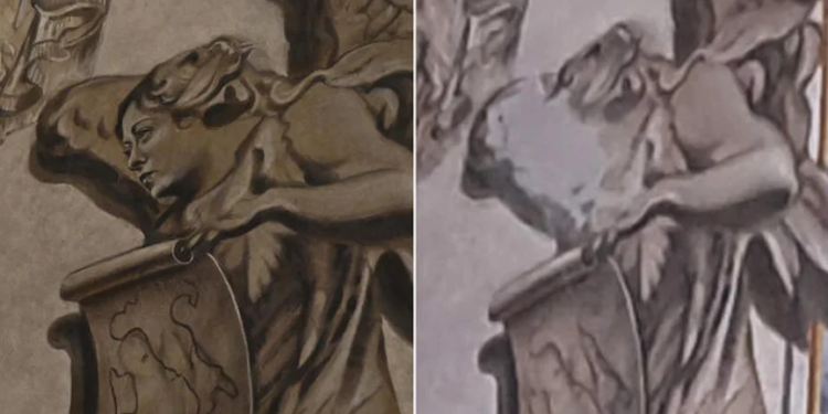 У Римі на фресці таки зафарбували обличчя янгола, яке нагадувало премʼєр-міністерку Мелоні (ФОТО)