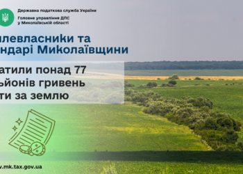 Землевласники та орендарі Миколаївщини сплатили понад 77 млн грн плати за землю