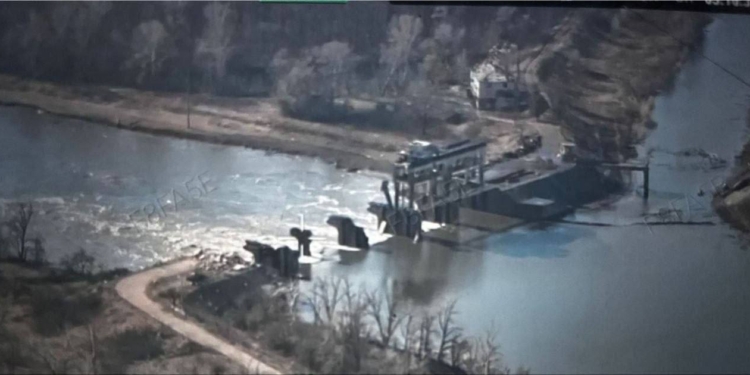 Окупанти зруйнували греблю на річці Сіверський Донець – міста Донеччини без води