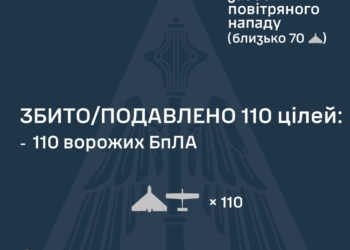 Росіяни атакували Україну 123-ма БпЛА – 110 було знешкоджено