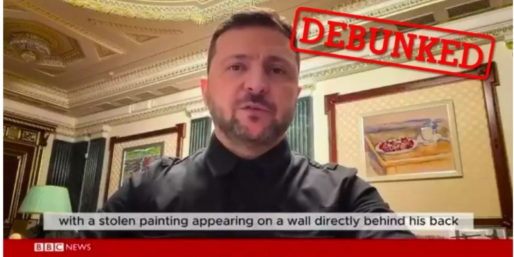 Роспропаганда зліпила фейковий сюжет ВВС, в якому Зеленського звинувачують у крадіжці відомої картини (ФОТО)