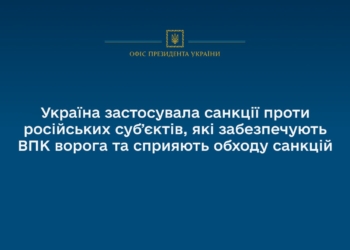 Україна застосувала санкції проти російських субʼєктів, які забезпечують ВПК ворога та сприяють обходу санкцій