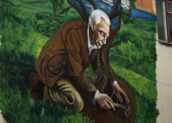 У Миколаєві створили мурал на честь озеленювача Вадима Сердцева (ФОТО)