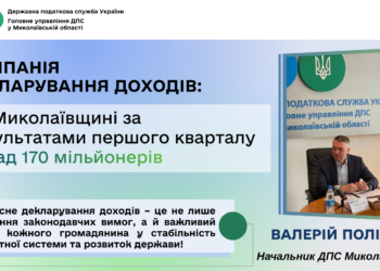 Кампанія декларування доходів. На Миколаївщині за результатами першого кварталу понад 170 мільйонерів