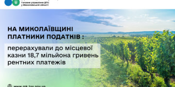 На Миколаївщині платники податків перерахували до місцевої казни 18,7 млн грн  рентних платежів