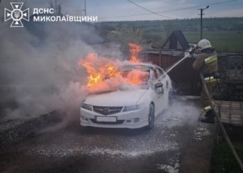 На Миколаївщині на ходу загорілася Honda
