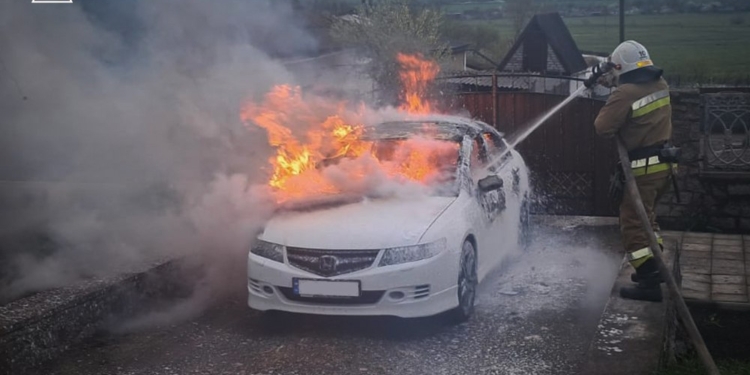 На Миколаївщині на ходу загорілася Honda