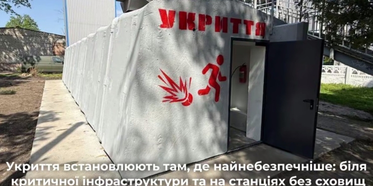 Укрзалізниця розгортає понад 800 модульних укриттів по всій країні