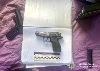 Пістолет, набої та сигнальна зброя: на Миколаївщині поліцейські викрили чоловіка на незаконному зберіганні озброєння (ФОТО)