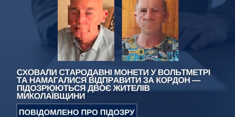 Двоє жителів Миколаївщини намагалися у вольтметрі переправити ольвійські монети за кордон — тепер мають підозру