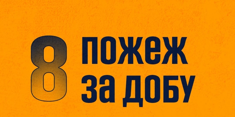 Минулої доби на Миколаївщині рятувальники 8 разів виїжджали гасити вогонь