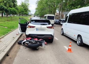 У Миколаєві внаслідок ДТП отримав травми водій мотоцикла