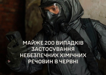 У червні росіяни майже 200 разів застосували проти наших захисників небезпечні хімічні речовини