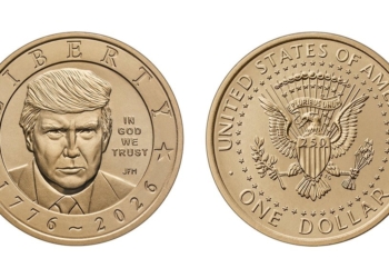 У США починають карбувати золоті $1 із портретом Трампа