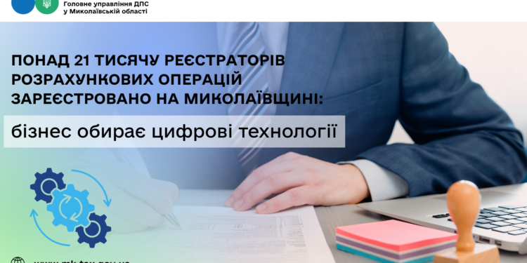 Понад 21 тисячу реєстраторів розрахункових операцій зареєстровано на Миколаївщині: бізнес обирає цифрові технології