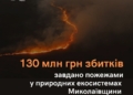 130 млн.грн. збитків завдано пожежами у природних екосистемах Миколаївщини через військові дії